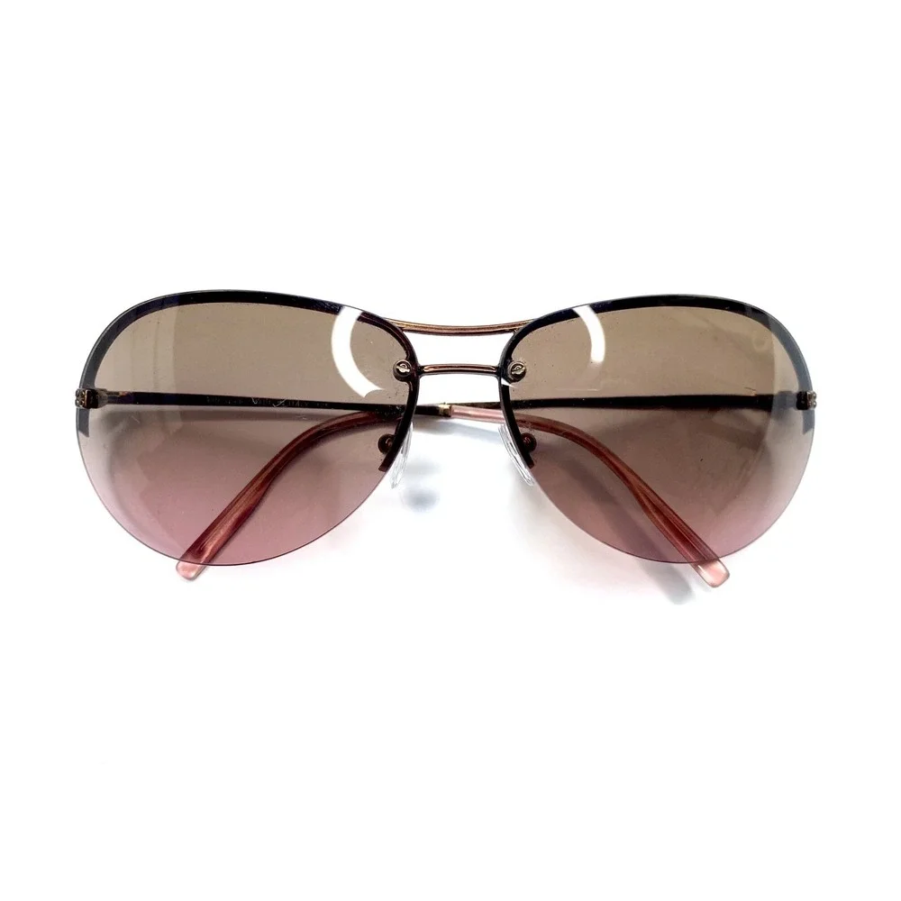 Kate Spade NY Brown Gold Aviator Sunglasses Italy Noel P40 61 12 125